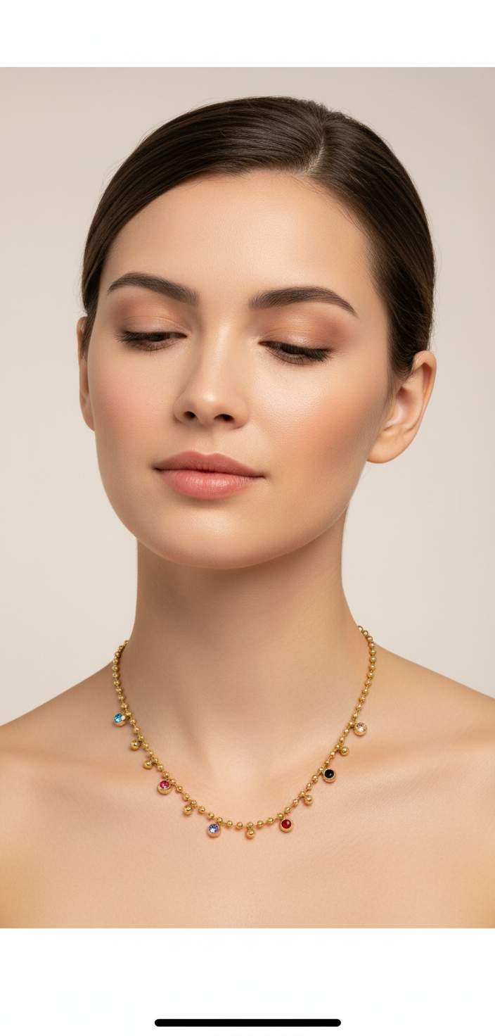 18 K gold plated necklace