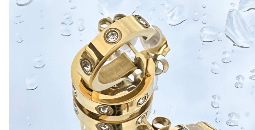 Gold hoop earrings