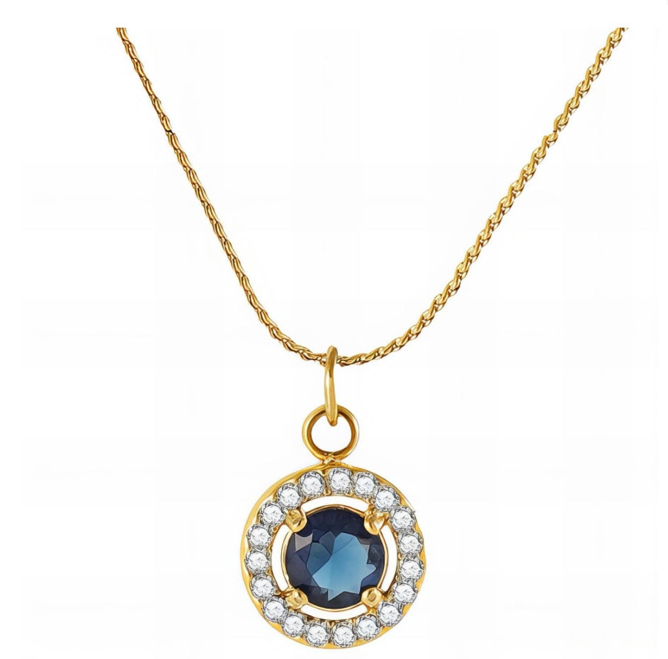 Blue topaz pendant necklace