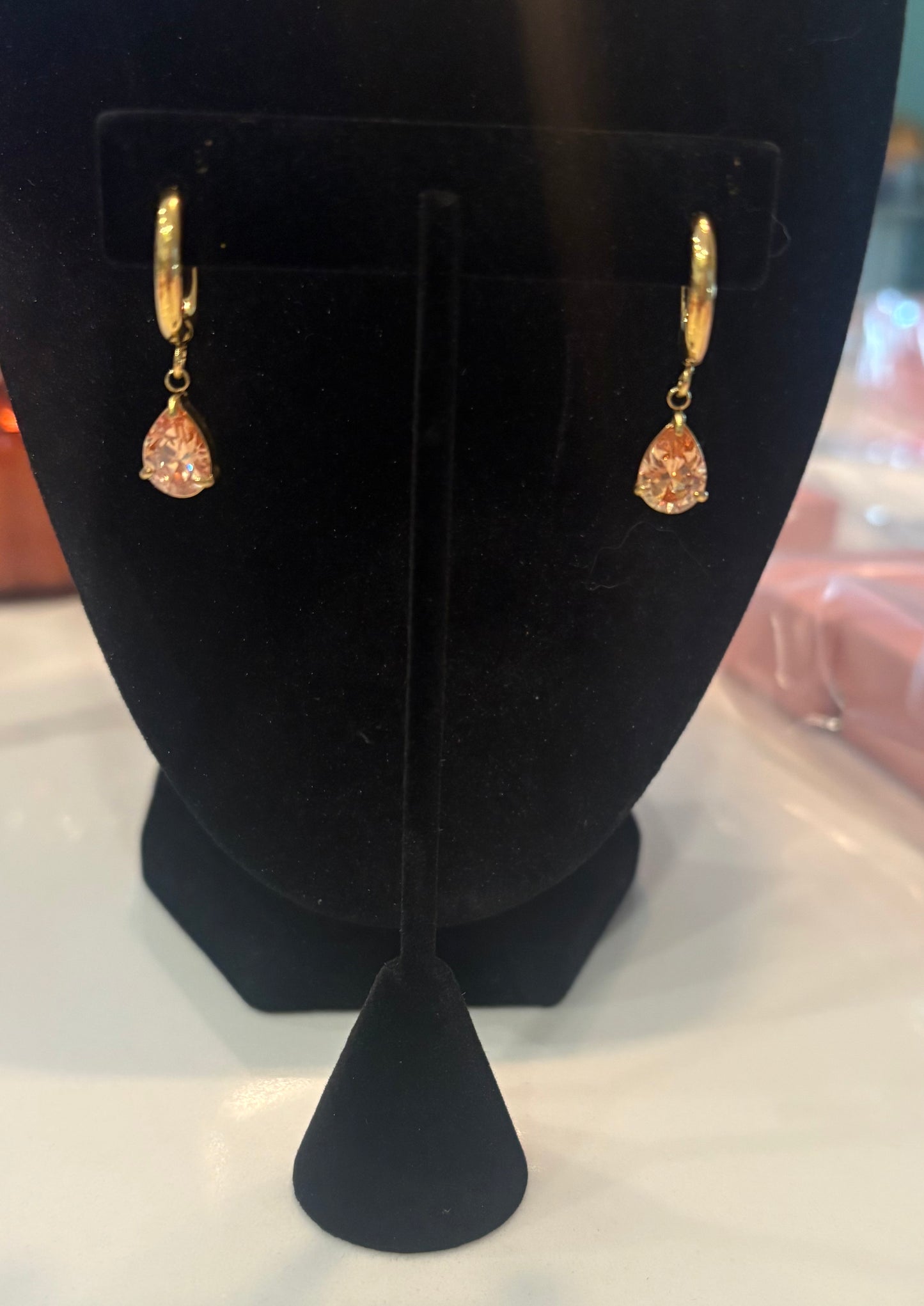 Gold dangle earrings