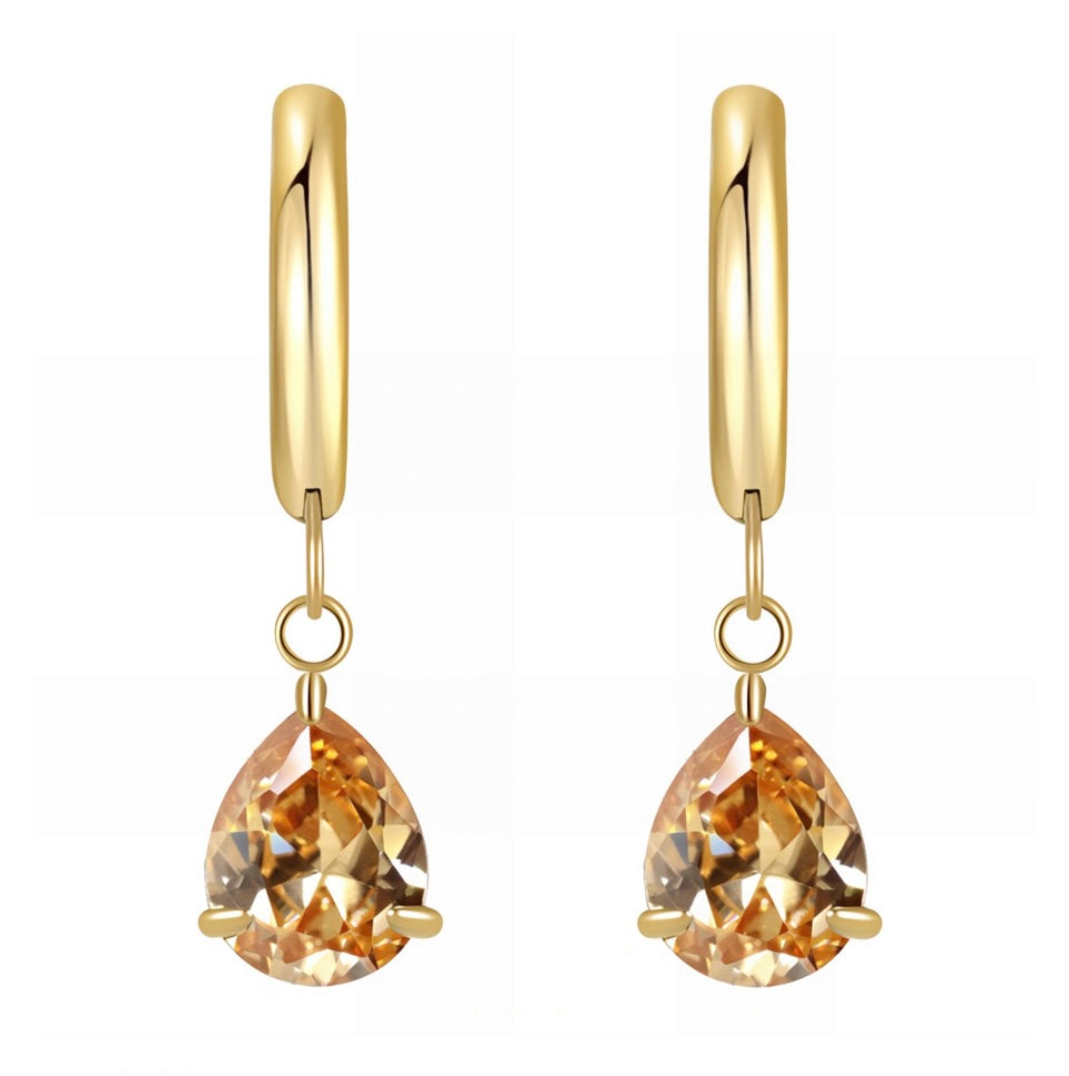 Gold dangle earrings