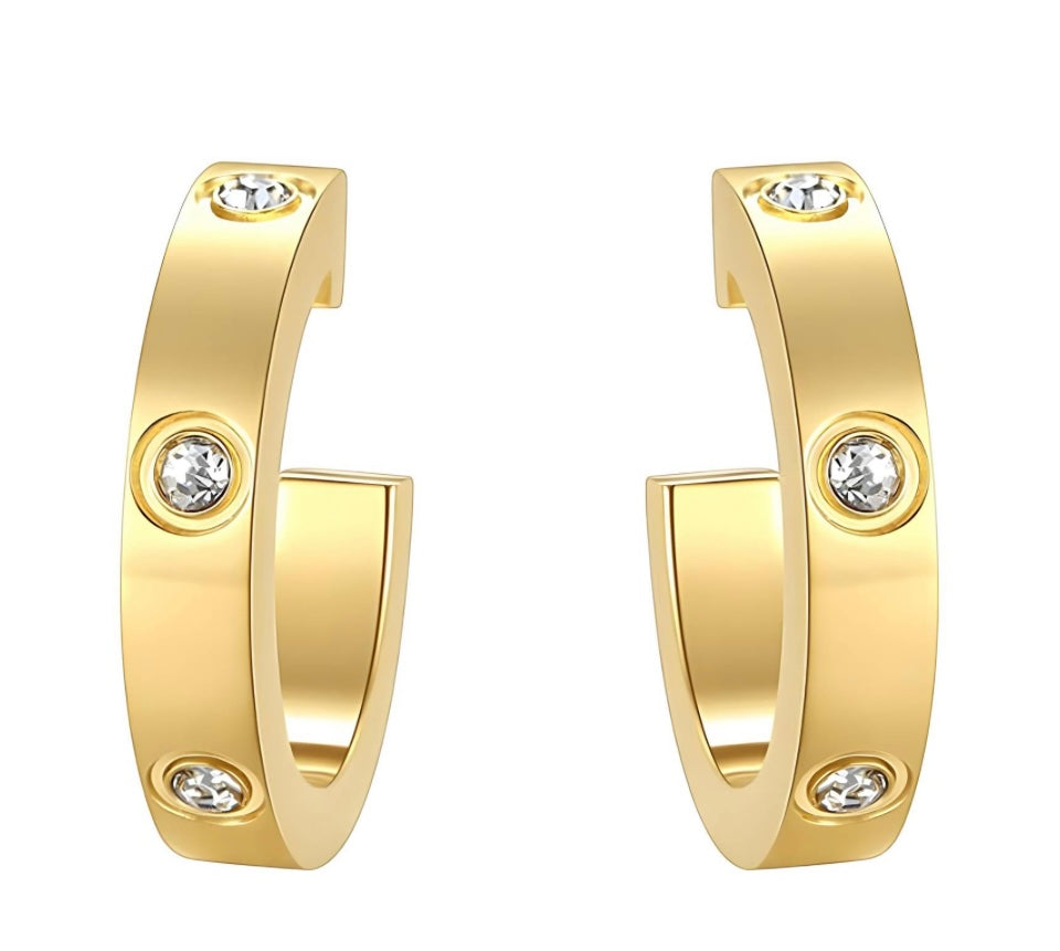 Gold hoop earrings