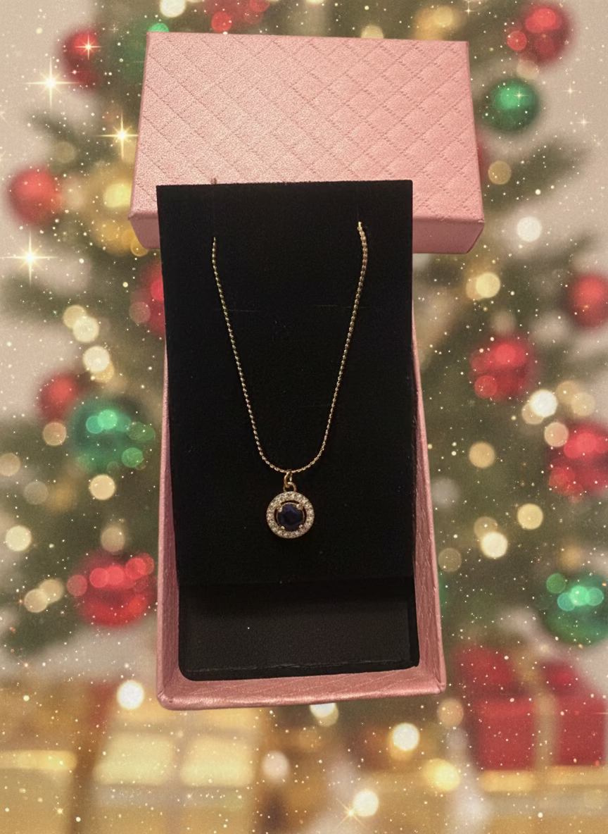 Blue topaz pendant necklace