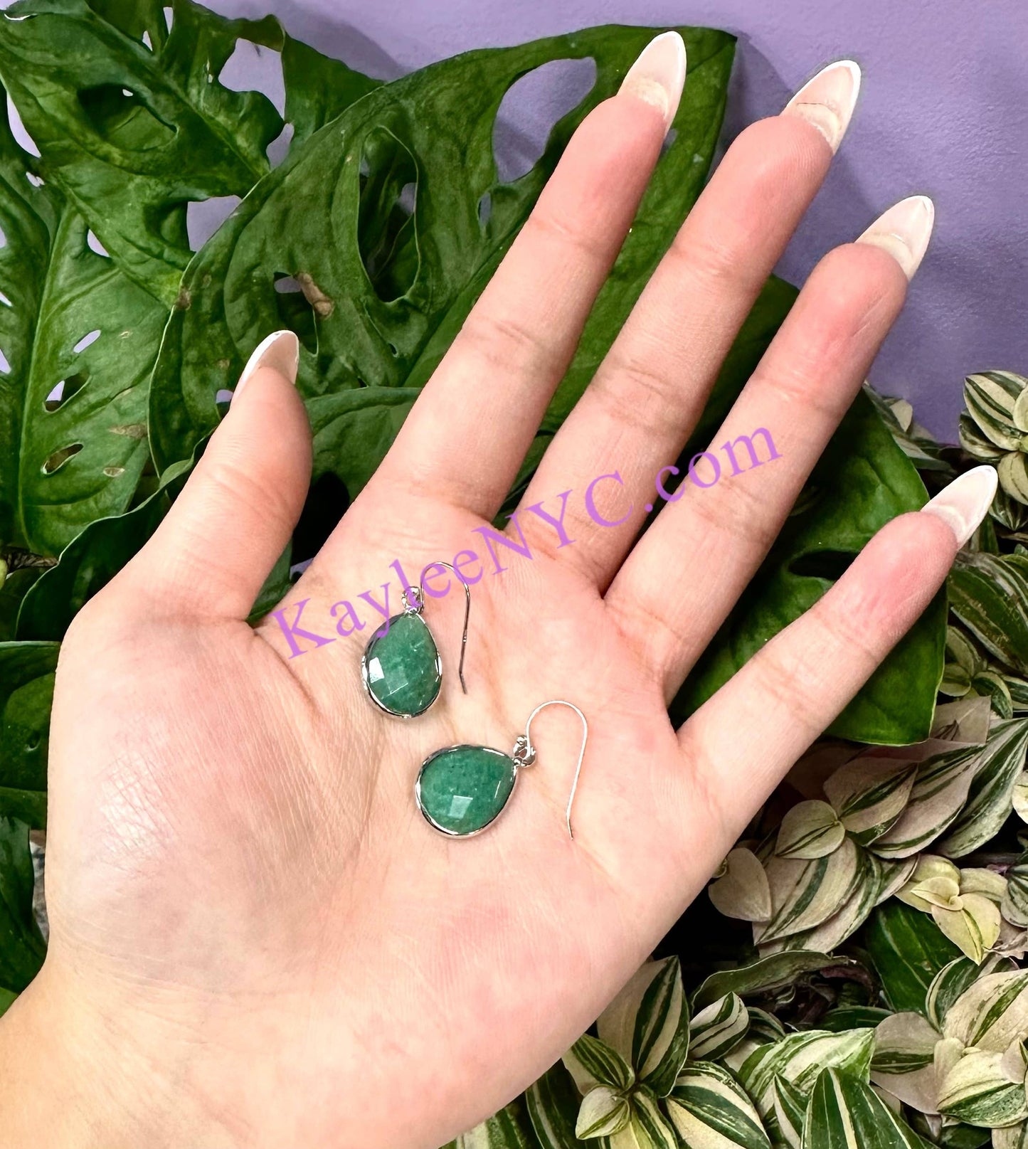 Crystal Sterling Silver Dangling Earring