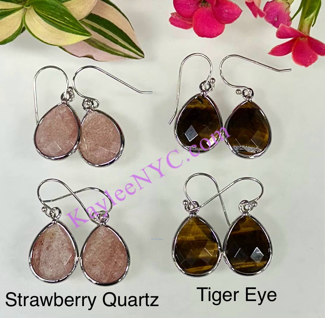 Crystal Sterling Silver Dangling Earring