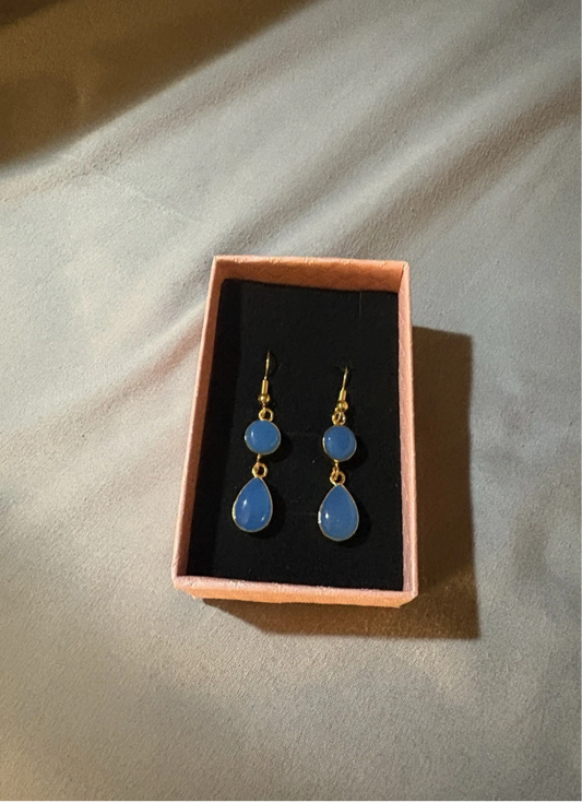 Handmade chalcedony earrings