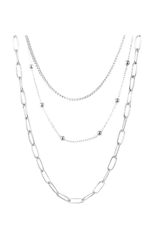 Stainless steel layering necklace