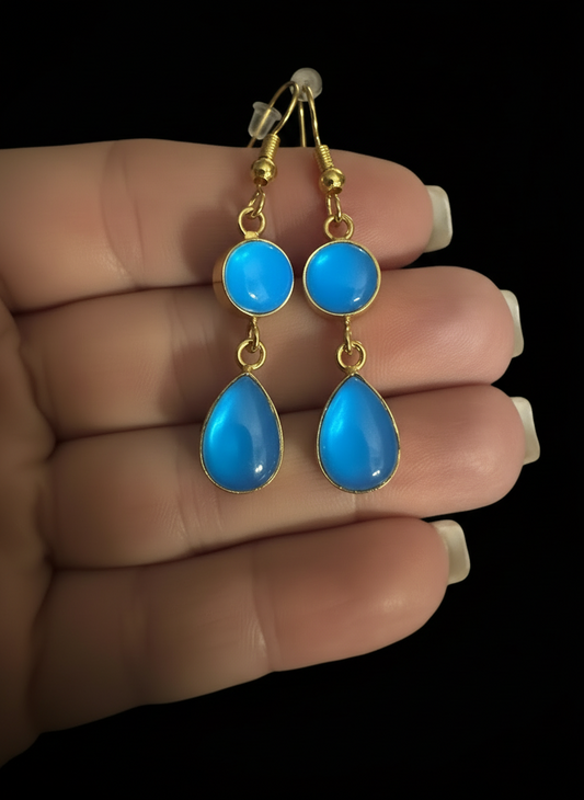 Handmade chalcedony earrings