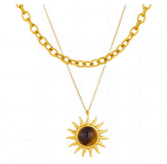 Sun layering necklace