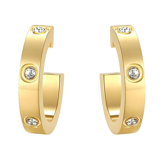 Gold hoop earrings