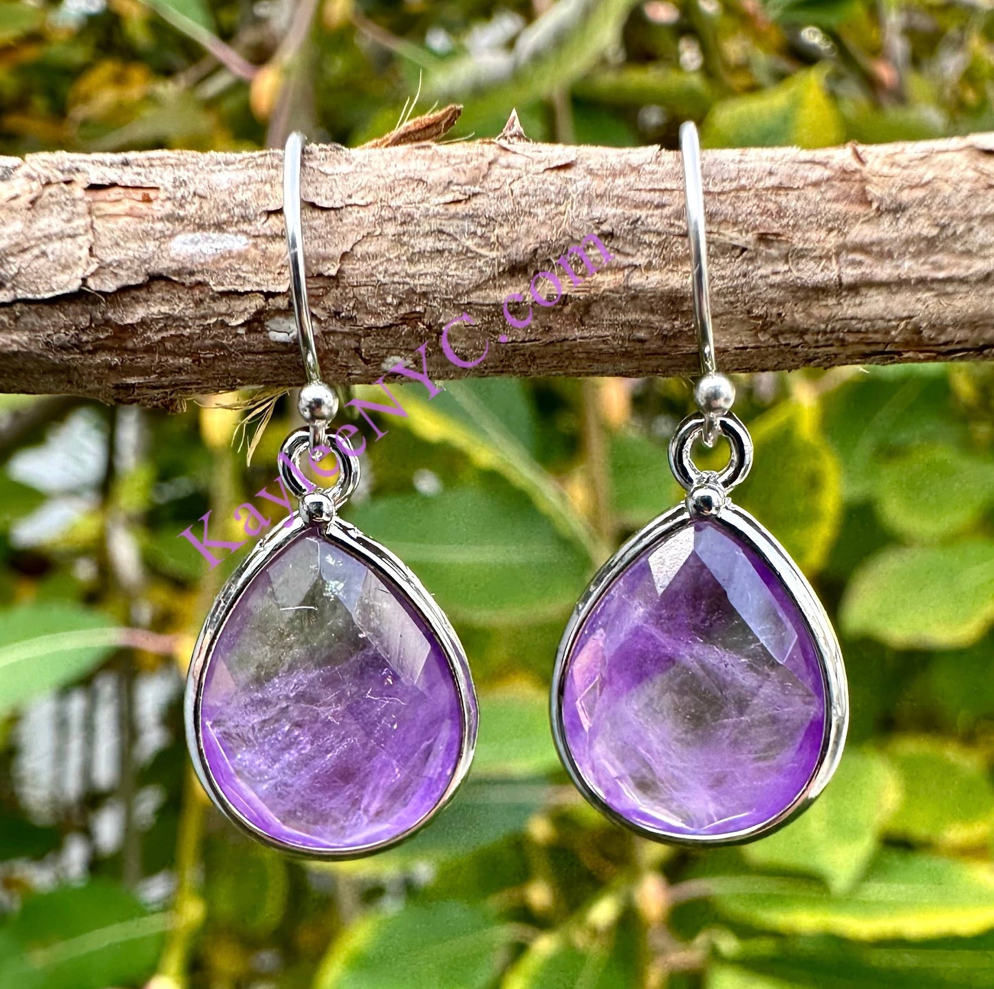 Crystal Sterling Silver Dangling Earring